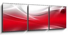 Obraz 3D tdln - 150 x 50 cm F_BM47304678 - Abstract shine red fractal waves