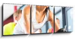 Obraz 3D tdln - 150 x 50 cm F_BM48214367 - Leute beim Spinning in einem Fitnessstudio