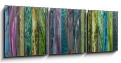Obraz 3D tdln - 150 x 50 cm F_BM50501872 - Panorama planches de bois multicolores