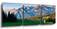 Obraz 3D tdln - 150 x 50 cm F_BM51085386 - Polish Tatra mountains panoram in the morning