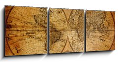 Obraz 3D tdln - 150 x 50 cm F_BM51137009 - Old map(1746) - Star mapa (1746)