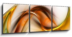 Obraz 3D tdln - 150 x 50 cm F_BM51183210 - Abstract bright orange waves on white background