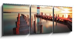 Obraz 3D tdln - 150 x 50 cm F_BM51901160 - Lighthouse - Lake in Austria - Majk