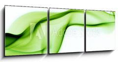 Obraz 3D tdln - 150 x 50 cm F_BM52172020 - green abstract smoke curves - zelen abstraktn kouov kivky