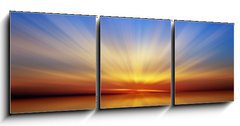Obraz 3D třídílný - 150 x 50 cm F_BM53523681 - sunset - západ slunce