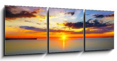Obraz 3D tdln - 150 x 50 cm F_BM53934878 - Sunrise over the Sea - Vchod slunce nad moem