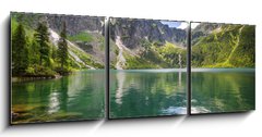 Obraz 3D tdln - 150 x 50 cm F_BM54050852 - Beautiful scenery of Tatra mountains and lake in Poland