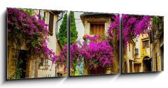 Obraz 3D tdln - 150 x 50 cm F_BM54256974 - art beautiful old town of Provence - krsn star msto Provence
