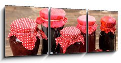 Obraz 3D třídílný - 150 x 50 cm F_BM55261499 - Glass of homemade - Sklenice domácí