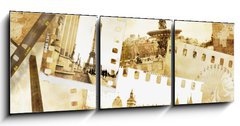 Obraz   Parisian memories  old photo album, 150 x 50 cm