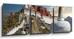Obraz 3D tdln - 150 x 50 cm F_BM57727325 - The Potala Palace in Tibet during sunset - Palc Potala v Tibetu pi zpadu slunce