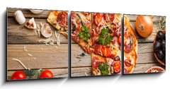 Obraz   Sausage pizza, 150 x 50 cm