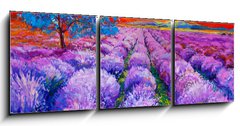 Obraz 3D tdln - 150 x 50 cm F_BM59143146 - Lavender fields