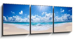 Obraz 3D tdln - 150 x 50 cm F_BM59945856 - tropical beach and sea - landscape