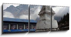 Obraz 3D tdln - 150 x 50 cm F_BM6123816 - Stupa with Om Ma Ne Pad Me Hum stones
