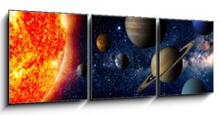 Obraz 3D tdln - 150 x 50 cm F_BM62636112 - Solar system