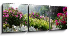 Obraz 3D tdln - 150 x 50 cm F_BM64687273 - Art flowers in the morning in an English park