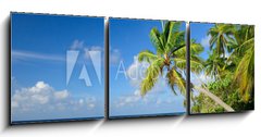 Obraz 3D tdln - 150 x 50 cm F_BM64951147 - Strand mit Palmen