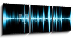 Obraz   Graphic of a digital sound on black bottom, 150 x 50 cm