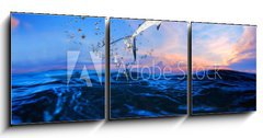 Obraz   sailfish flying over blue sea ocean, 150 x 50 cm