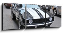 Obraz 3D tdln - 150 x 50 cm F_BM65500972 - American muscle car on a street in Chicago - Americk svalov auto na ulici v Chicagu