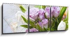 Obraz 3D tdln - 150 x 50 cm F_BM6570882 - a decorated flower bouquet