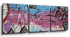 Obraz 3D tdln - 150 x 50 cm F_BM66060537 - abstract background graffiti