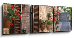 Obraz   Vicolo con fiori, 150 x 50 cm