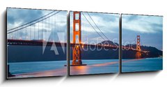 Obraz 3D tdln - 150 x 50 cm F_BM66547787 - Famous Golden Gate Bridge in San Francisco