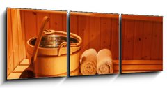 Obraz   Wellness und Spa in der Sauna, 150 x 50 cm