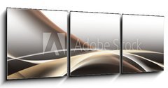 Obraz 3D tdln - 150 x 50 cm F_BM68844309 - fale abstrakcja