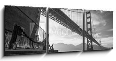 Obraz   Golden Gate Bridge Black and White, 150 x 50 cm