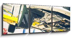 Obraz 3D tdln - 150 x 50 cm F_BM69826596 - Lifted Car Maintenance