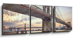 Obraz 3D tdln - 150 x 50 cm F_BM72094444 - Brooklyn Bridge over the East River in New York City