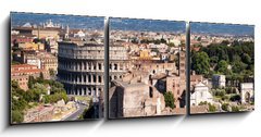 Obraz 3D tdln - 150 x 50 cm F_BM72183112 - Ariel view of Rome: including the Colosseum and Roman Forum..