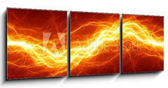 Obraz 3D tdln - 150 x 50 cm F_BM72936590 - Abstract hot fire lightning