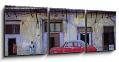 Obraz 3D třídílný - 150 x 50 cm F_BM7313323 - street picture of habana - streetfotografie habana