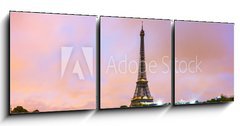 Obraz 3D tdln - 150 x 50 cm F_BM73567490 - Paris cityscape with Eiffel tower