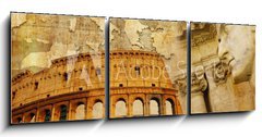 Obraz 3D tdln - 150 x 50 cm F_BM74103258 - great Roman empire - conceptual collage in retro style