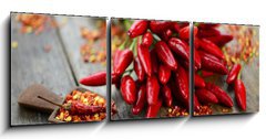 Obraz   Holzbrett Chili, 150 x 50 cm