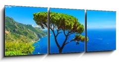 Obraz 3D tdln - 150 x 50 cm F_BM74374074 - Summer landscape and ornamental garden,Ravello,Amalfi,Italy
