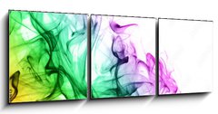 Obraz 3D třídílný - 150 x 50 cm F_BM74531413 - colored smoke - barevný kouř