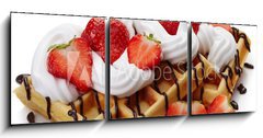 Obraz 3D tdln - 150 x 50 cm F_BM74547805 - Belgian waffles - Belgick vafle