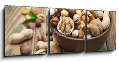 Obraz 3D třídílný - 150 x 50 cm F_BM74930991 - nuts - matice