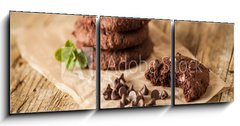 Obraz   Double chocolate chip cookies, 150 x 50 cm