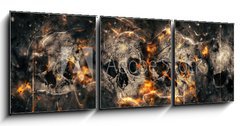 Obraz 3D tdln - 150 x 50 cm F_BM78564448 - Skulls and Bones