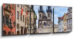 Obraz 3D tdln - 150 x 50 cm F_BM80631024 - Prague, Czech Republic, Central Europe, 26.12.2014. The view ove