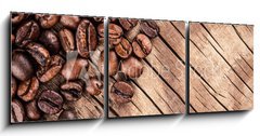 Obraz 3D tdln - 150 x 50 cm F_BM80761673 - Coffee beans