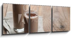 Obraz 3D tdln - 150 x 50 cm F_BM81943305 - Chocolate and banana smoothie