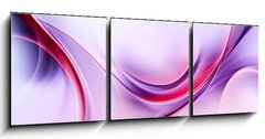 Obraz 3D třídílný - 150 x 50 cm F_BM87209773 - Purple Abstract Waves Art Composition Background - Purple Abstraktní vlny Umění složení pozadí